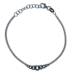 Lady Chain, Kædearmbånd, Sort sølv